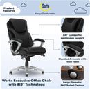 Black Executive Office Chair With Air Lumbar Technology