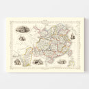 Vintage Map of China & Burmah 1851