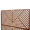 PS101 Rusty Outdoor & Indoor Freestanding Metal Privacy Screen, 76' H x 48' W, Decorative Privacy Fence Panels for Deck, Balcony, Patio