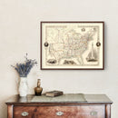 Vintage Map of United States 1851