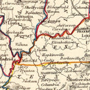 Vintage Map of United States 1851