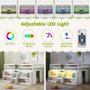 Twin Loft Bed With LED Lights And Durable Build Quality