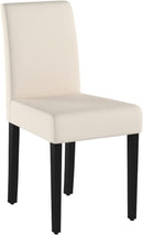 Beige Upholstered Dining Chairs Set Of 4 Modern Fabric