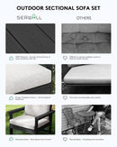 HDPE Outdoor Patio Furniture Set 7 Piece All Weather