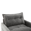 UNITED WE WIN Swivel Barrel Chair - Mid Century Modern Chair, Thick Padded Arm Chair with Solid Metal Base, Comfortable Single Sofa Chair, Swivel Accent Chair for Living Room Bedroom