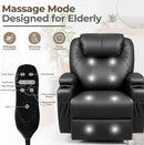 Leather Rocking Recliner With Massage And Heat Swivel