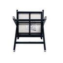 27' Height, Cream Grey Woven Cane Plastic Backrest Bar Stool - Foam-Padded Fabric Seat & Durable Rubberwood Frame
