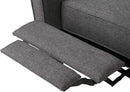 Emmie Fabric Recliner Set Of 2 In Smoke And Dark Brown