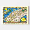 Vintage Map of Manhattan, New York 1926