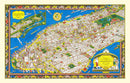 Vintage Map of Manhattan, New York 1926
