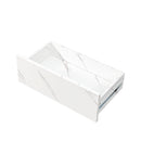 Modern Coffee Tables for Living Room, LED Coffee Table, Storage Coffee Table, Small Coffee Table, Wood Center Table with 2 Drawers and Open Side Shelf