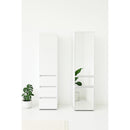 Elise - Modular Closet System With Mirror And Customizable Storage - White