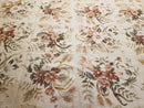 Needlepoint Rug 8x10 Aubusson Rug Victorian Floral Rug Handmade French Style French Decor Garden Panel Beige 8 x 10 Area Rug 100% Wool