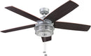 52 Inch Indoor Outdoor Ceiling Fan LED Light Dual Mount