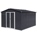 Metal garden sheds 8ftx10ft outdoor storage sheds Dark-grey