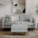 Morrison 72 Inch Mid Century Modern Sofa Set Mist Grey