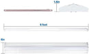 8 Ft 110W Slim LED Shop Lights For Garage And Office Fixtures