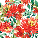 Contemporary Red Flowers Wallpaper Chic