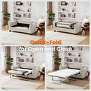 Full Size Corduroy Transformable Sofa Bed USBChargingPort