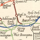 Vintage Subway Map of London 1921