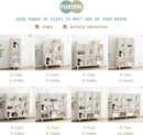 Open Cube Low Bookcase 3 Tier Freestanding White Bookshelf