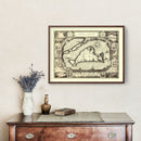 Vintage Map of Martha's Vineyard, MA 1954
