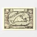 Vintage Map of Martha's Vineyard, MA 1954