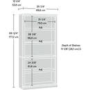 Five Shelf Bookcase In Select Cherry Finish With Adjustable Shelves