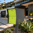 Retrobox Locking Package Dropbox in TEXTURED GRAY METALLIC - Modern Mailbox