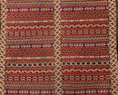 Moroccan Kilim Rug 4x8, Flatweave, Bohemian, Red Ivory Orange