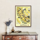 Vintage Map of California 1885