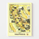 Vintage Map of California 1885