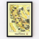Vintage Map of California 1885