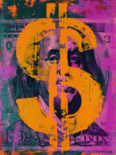 Money, Wealth, Success, Ambition Art Wall Wallpaper. Street Graffiti Art Mural.