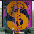 Money, Wealth, Success, Ambition Art Wall Wallpaper. Street Graffiti Art Mural.
