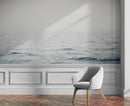 Serene Foggy Ocean Waves Wallpaper Mural.