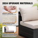 All-Weather Wicker Outdoor Sectional Sofa Set with Cushions