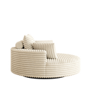 55''L Corduroy Chenille Foam Single Swivel Chair, Fluffy Modern Sleeper, 360 Degree Swivel Chair for Living Room, Bedroom, Lounge and Projection Room