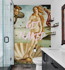 The Birth of Venus “Get Naked” Quote Wallpaper Mural