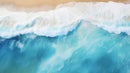 Blue Ocean Wave Wall Mural.