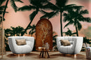 Sunset Wallpaper Mural. Palm Trees Tropical Vibe.