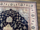 Karastan Rug 8x11 Navy Serapi, Kara Shah Rug, Navy Blue, Vintage Karastan Area Rug Wool Pile Karastan Rug