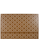 Freestanding Decorative Privacy Screen for Deck Balcony Patio, Metal Privacy Screen 76' H×48' W, Brown