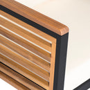 Outdoor 4-piece Acacia Wood and Metal Patio Sofa Set