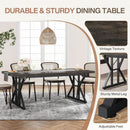 Farmhouse Dining Table 70.8 Inch Heavy Duty Metal Legs
