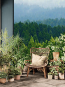 Green Forest Wallpaper Mural. Scenic Landscape Wall Mural.