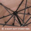 Ainfox 10FT 3 tier vented Outdoor Table Umbrella with Partern Umbrella Base For Beach Market Backyard Camping