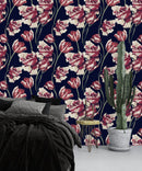 Fashionable Dark Tulips Wallpaper