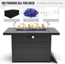 Aluminum Outdoor Patio Sectional Set With Fire Pit Table
