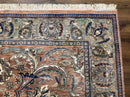 Indo Persian Mahal Rug 8x10, Traditional Wool Oriental Carpet, Pink